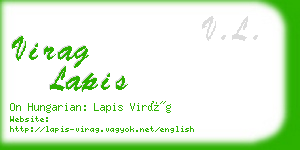 virag lapis business card